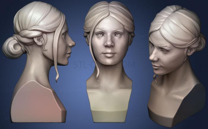 Print ready Girl Head