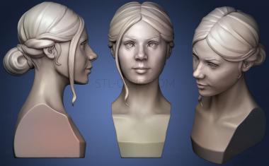 3D model Print ready Girl Head (STL)