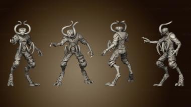 3D model alien mantis MODULAR space insect weapons (STL)