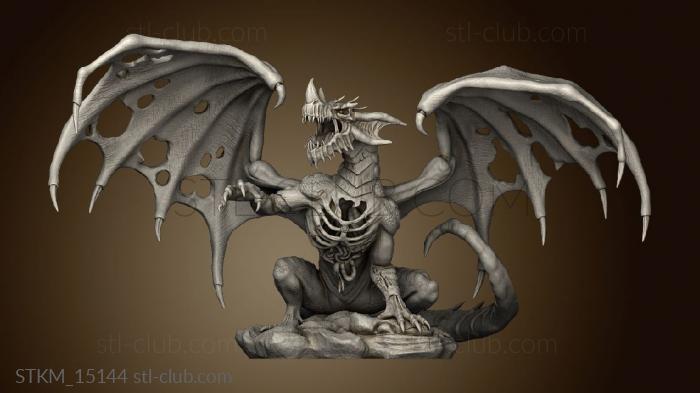 3D model Zombie Ancient Blue Dragon Gargantuan (STL)