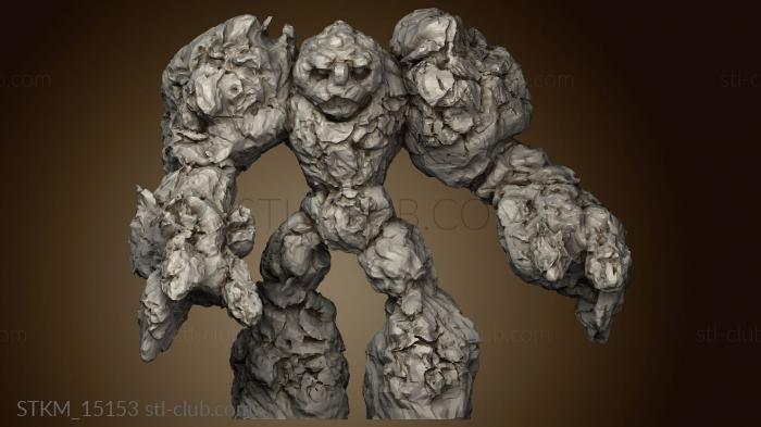 Omnioji From Thingiverse Rock Elemental stone golem