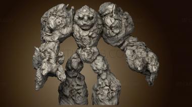 3D model Omnioji From Thingiverse Rock Elemental stone golem (STL)