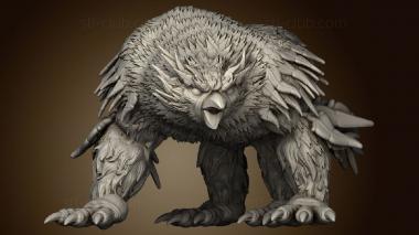 3D model Orc King Forest Second Wave Feral Owlbears (STL)