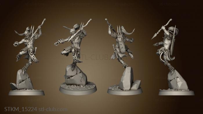 3D model Orc Warband Male Javelins (STL)