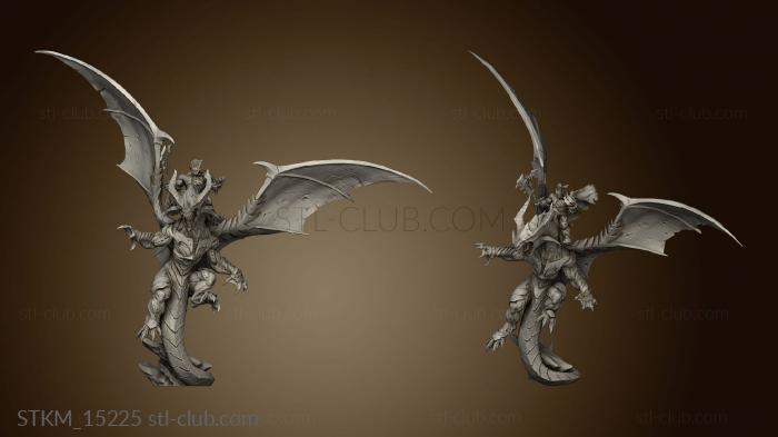 3D model Orc Warlord Mounted on Dragon Stone (STL)