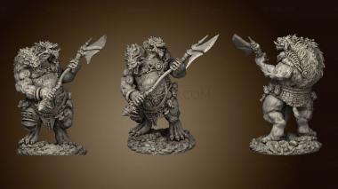 3D model Gnoll Ettin Axe (STL)