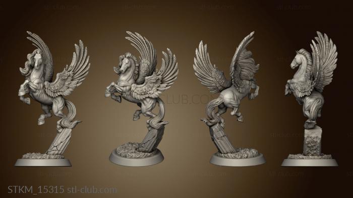 3D model Pegasus and Female Perseus Horse (STL)