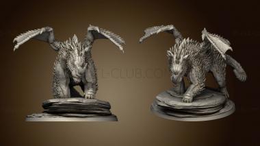 3D model The Savannah Snub Winged Horn Crest Wings Rhino (STL)