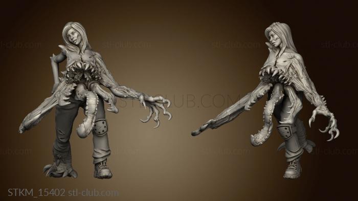 3D model Post Apocalyptic Female Mutant (STL)