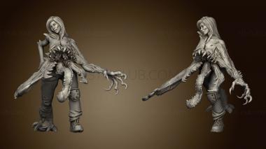 3D model Post Apocalyptic Female Mutant (STL)