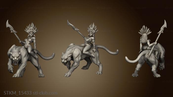 3D model Princess on Panther Standing Standalone (STL)