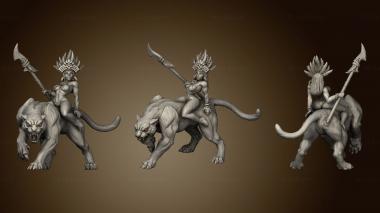 3D model Princess on Panther Standing Standalone (STL)