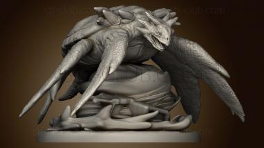 3D model Hunt Treasure Giant Sea Turtle Angry (STL)