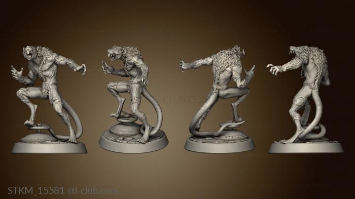 3D model Stinky Ancient Ruins Wererat (STL)