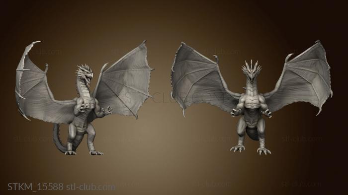 3D model Red Dragon Ancient stand (STL)