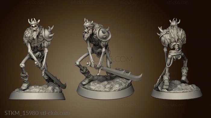 3D model Snowy Mountain Summit Barbarian Skeleton (STL)