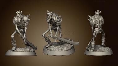 3D model Snowy Mountain Summit Barbarian Skeleton (STL)