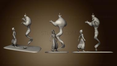 3D model aladdin and Djinn (STL)