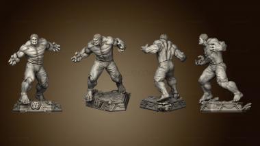 3D model Red Hulk and Statue (STL)