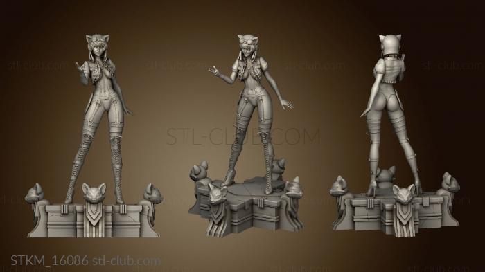 Steampunk Catwoman statue