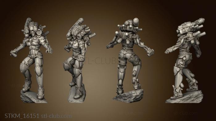 3D model Warhammer Female Assassin Jade Devil Culexus (STL)