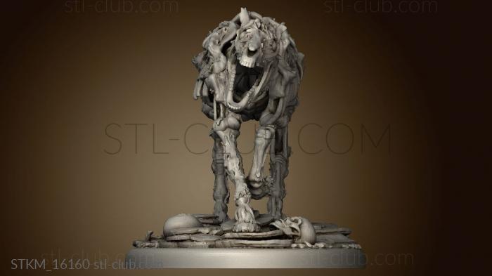 3D model undead skeleton draugr horse (STL)