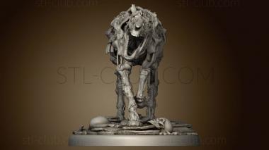 3D model undead skeleton draugr horse (STL)