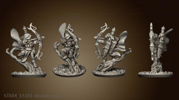 3D model Wood elf characters ranger hero (STL)