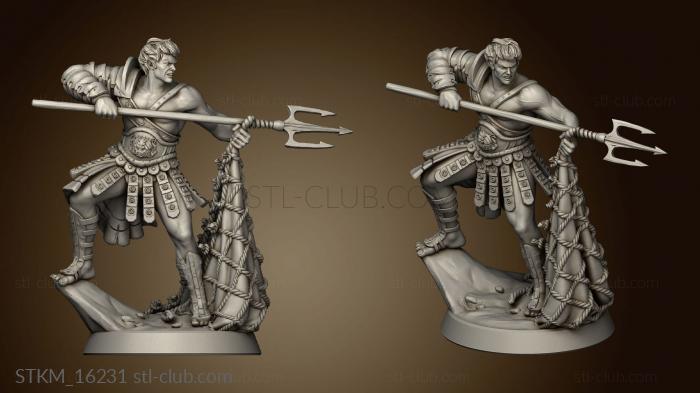 3D model The Crimson San Arena Retiarius Gladiator (STL)