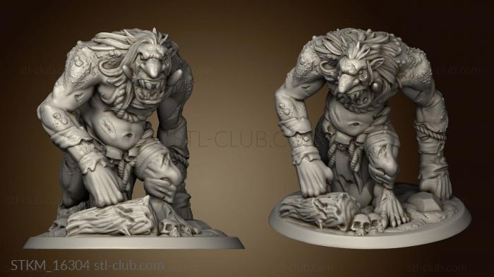 3D model The Giants Trolls Horde Troll Roaring (STL)