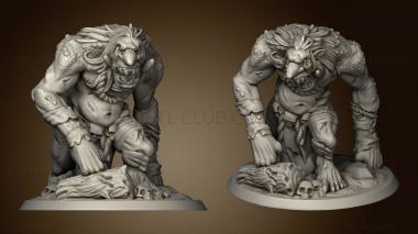 3D model The Giants Trolls Horde Troll Roaring (STL)