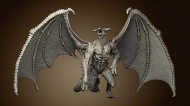 3D model Undead Bat Dragon (STL)