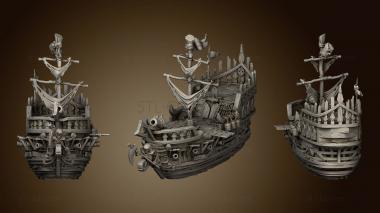 3D model Undead Pirate Ship Flat (STL)