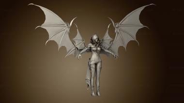 3D model Vampire Girl black skin (STL)