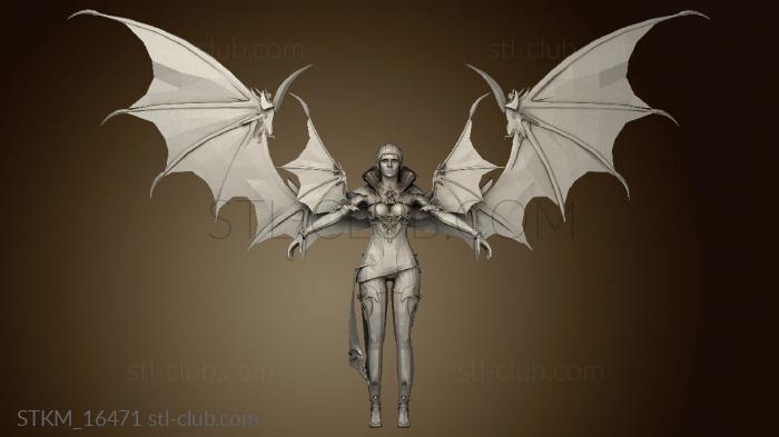 3D model Vampire Girl white skin (STL)