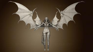 3D model Vampire Girl white skin (STL)