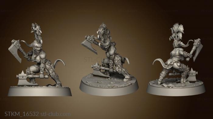 3D model Dwarves Ark An Dar Troops Bloodstone Berserkers (STL)