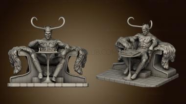 3D model Loki playing chess (STL)