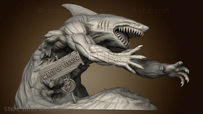 3D model Wave Terror Flash vs King Shark (STL)