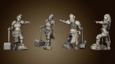 3D model Sons Midnight Dwarven War Maiden Posing (STL)