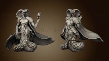 3D model Ruins Madness Serpentfolk Mage Drinking (STL)