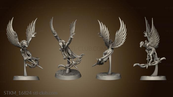 3D model Feather Folk Featherfolk Ranged Fighters flying (STL)