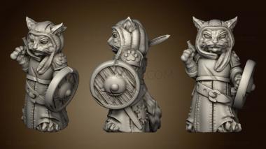 3D model Cat Warrior (STL)