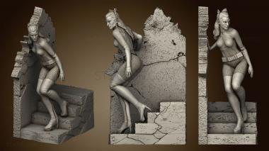 3D model catwoman on wall (STL)