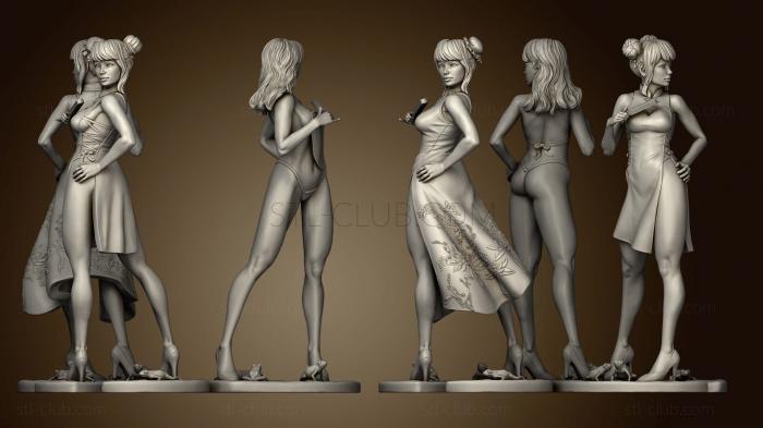 3D model China dress girl (STL)