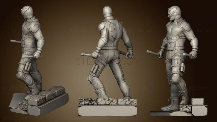 3D model Daredevil (netflix) statue (STL)