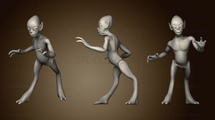 3D model gray alien (STL)