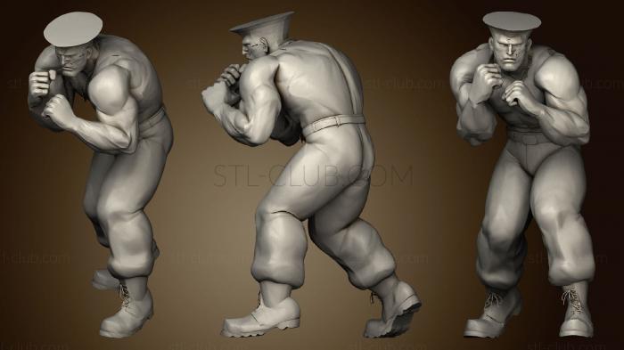 3D model Guile standing 22 (STL)