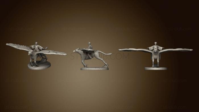 3D model Harry And Buckbeak Flying (STL)