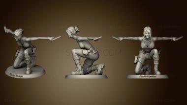 3D model Lara Croft in action (STL)